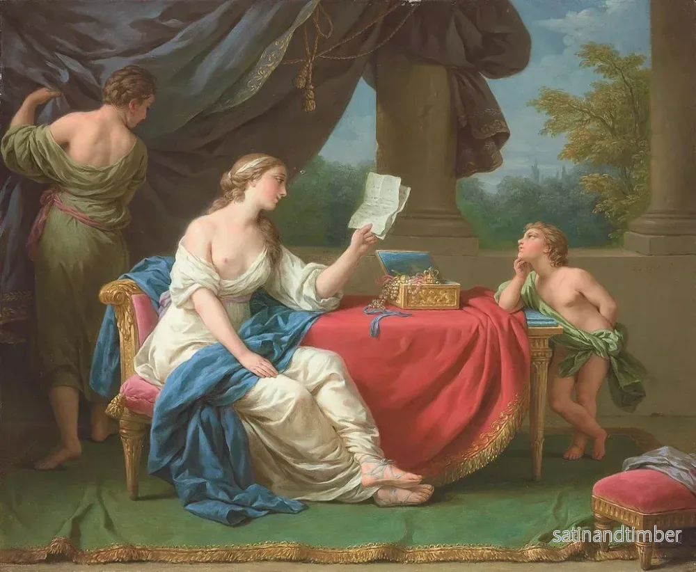 Reproduktion av målningen Pénélope som läser ett brev från Ulysses - Louis-Jean-François Lagrenée - Bild 2
