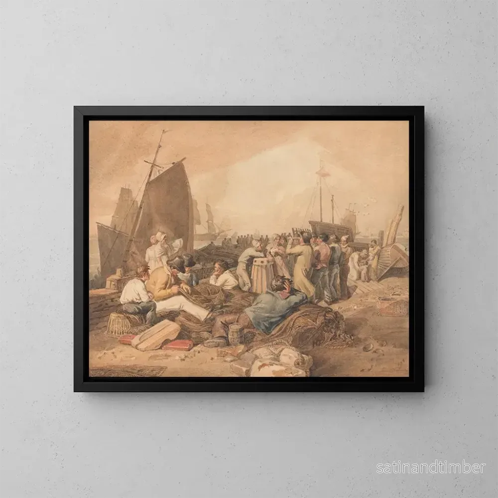 Reproduktion av målningen Le port de Douvres - Joshua Cristall
