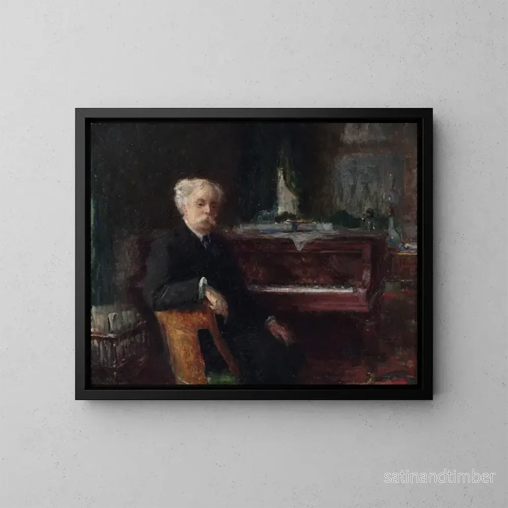 Reproduktion av målningen av Gabriel Fauré 1845-1924, kompositör - Henry Farr