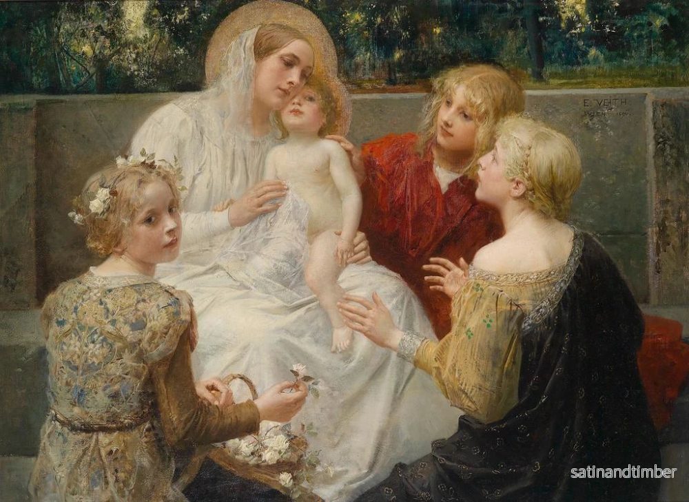 Reproduktion av målningen Madone omgiven av barn - Eduard Veith - Bild 2