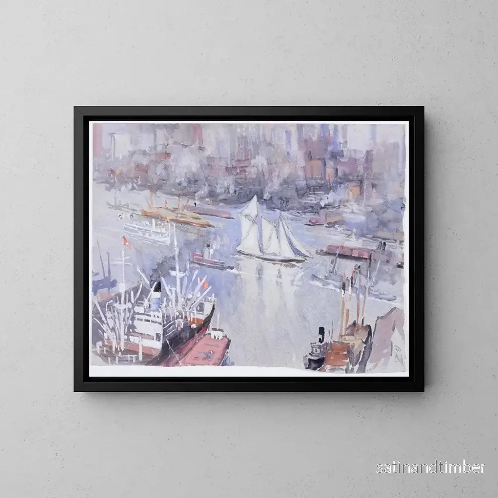 Reproduktion av målningen Le goélette - Joseph Pennell