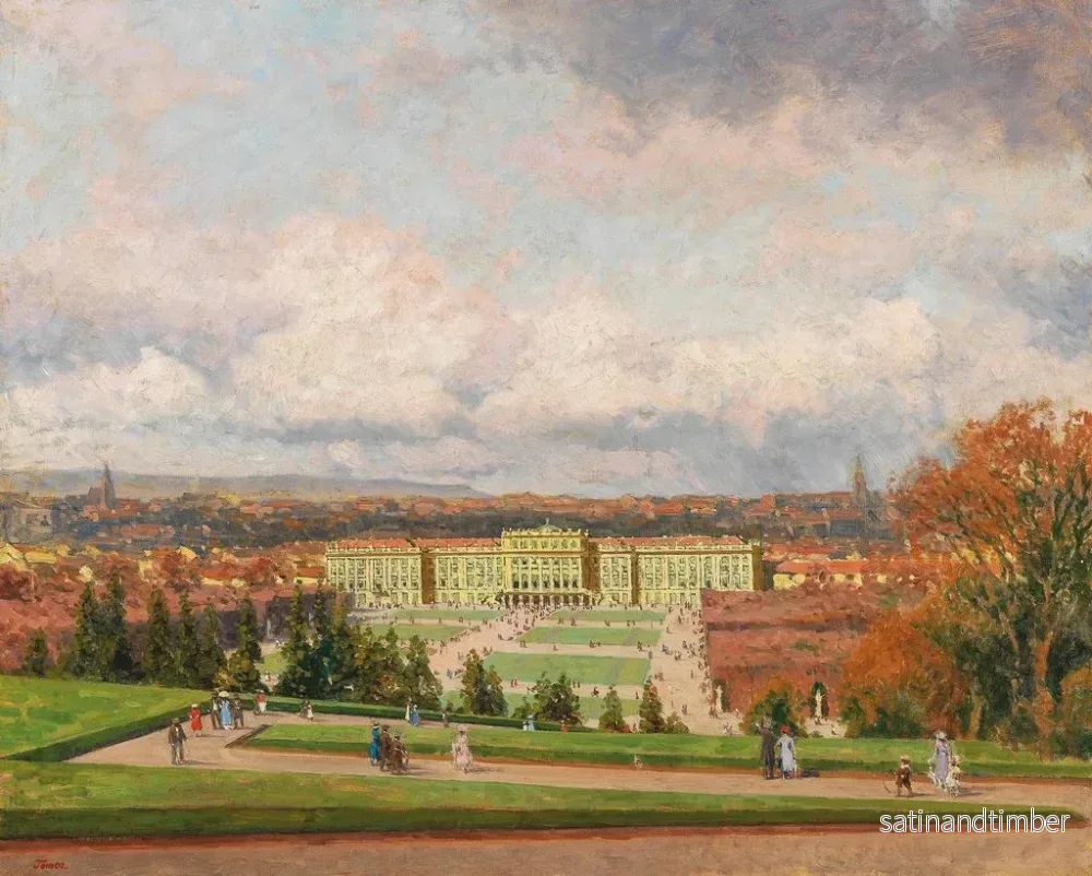 Reproduktion av målningen En vy av Schönbrunn-palatset - Heinrich Tomec - Bild 2