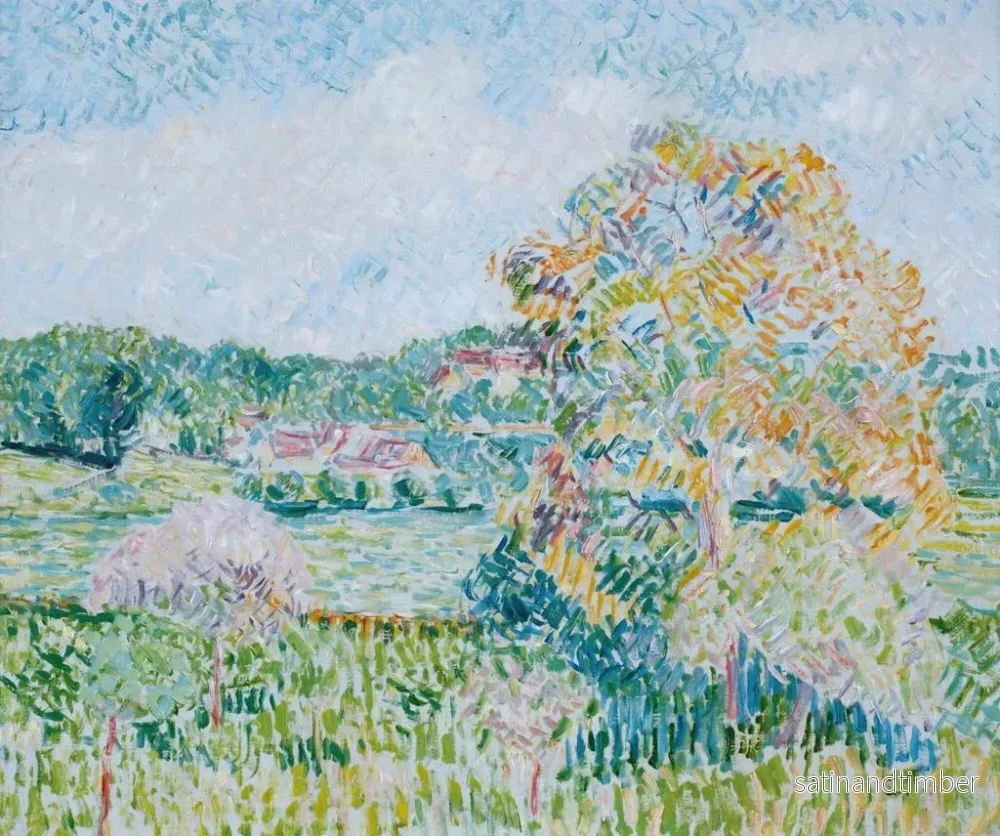 Reproduktion av målningen Le Grand Noyer, Eragny, Höst - Camille Pissarro - Bild 2
