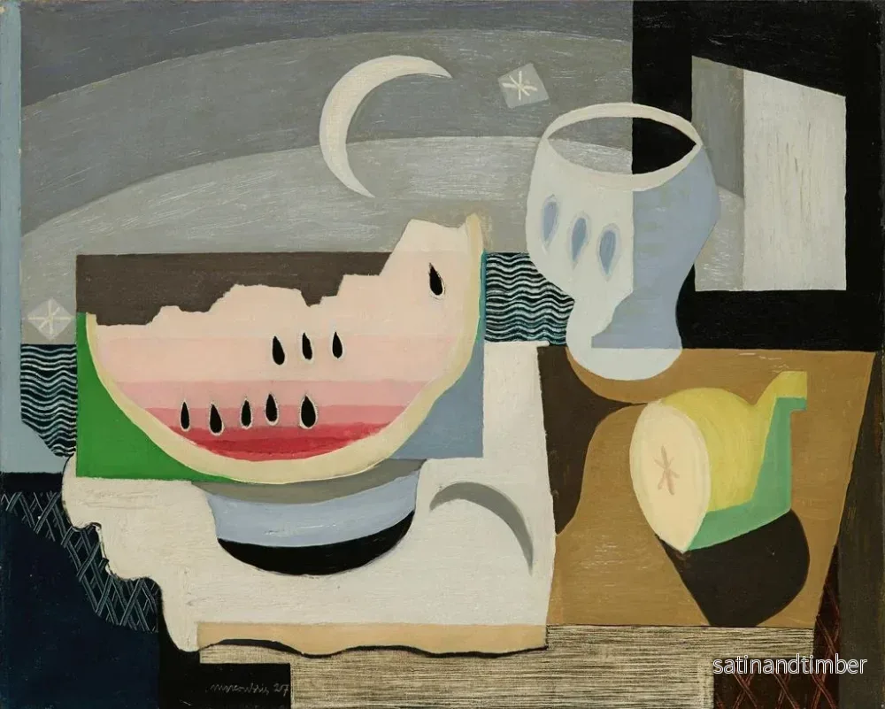 Reproduktion av målningen La Tranche de Pastèque - Louis Marcoussis - Bild 2