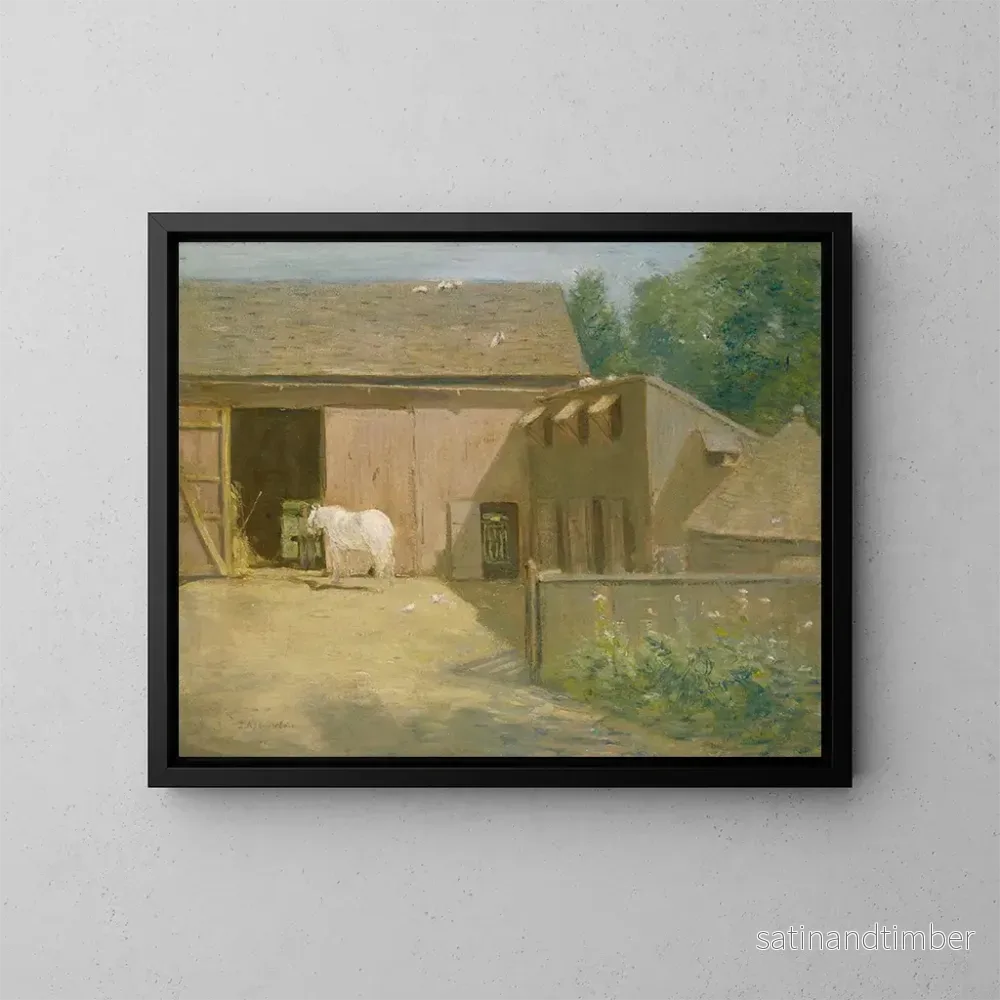 Reproduktion av målningen av New England-bonden – Julian Alden Weir Reproduktion av målningen av New England-bonden – Julian Alden Weir
