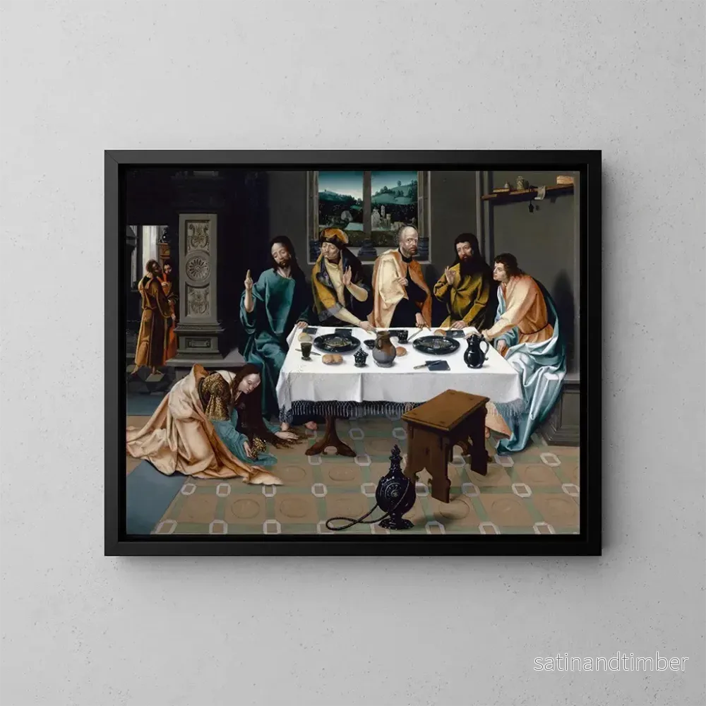 Reproduktion av målningen Le Christ dans la maison de Simon - Atelier de Jan van Dornicke