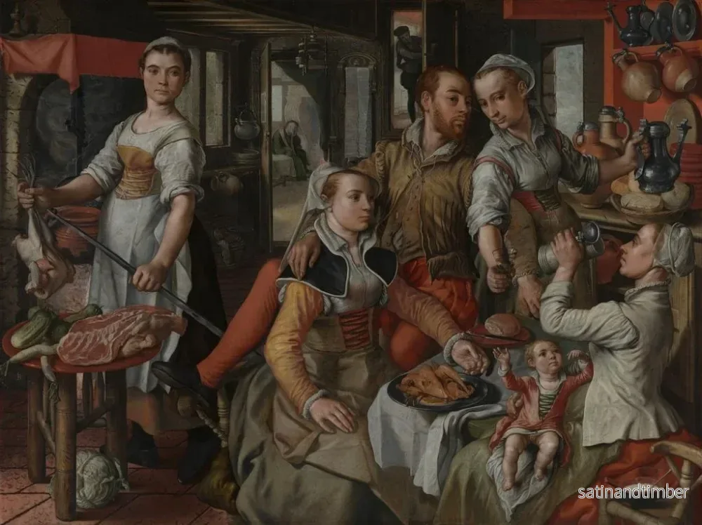Reproduktion av målningen Scène de bordel - Joachim Beuckelaer - Bild 2