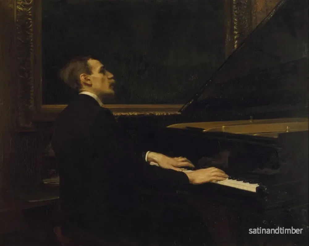 Reproduktion av målningen Vilhelm Stenhammar 1871-1927 - Robert Thegerström - Bild 2