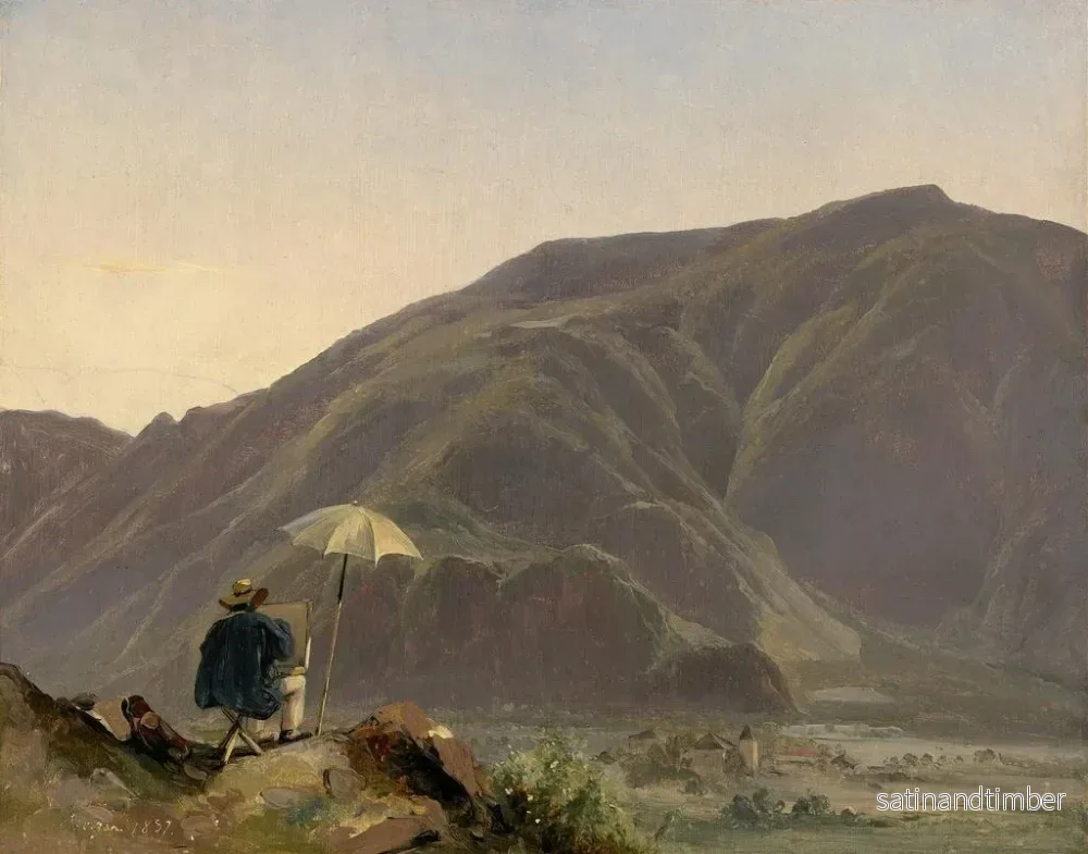 Reproduktion av målningen Vue de Bolzano avec un peintre - Jules Coignet - Bild 2
