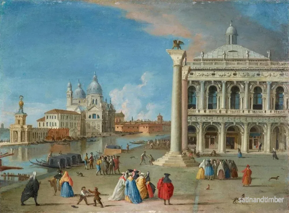 Reproduktion av målningen La Piazzetta med Santa Maria della Salute bortom Venedig - Johan Anton Richter - Bild 2
