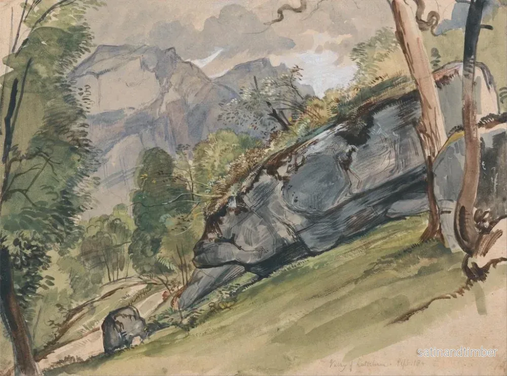 Reproduktion av målningen La vallée de Lutscheuen - John Frederick Lewis - Bild 2