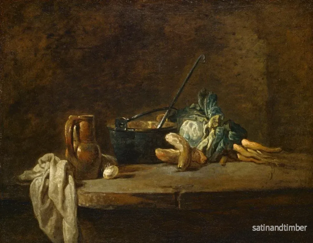 Reproduktion av målningen Grönsaker för soppan - Jean Siméon Chardin - Bild 2