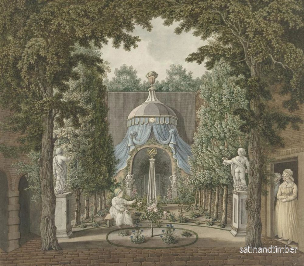 Reproduktion av målningen Scen från teater i en stadsträdgård - Barend Hendrik Thier - Bild 2