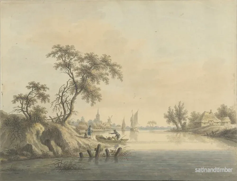 Reproduktion av målningen Vy över byn Elst vid Meuse - Nicolaas Wicart - Bild 2