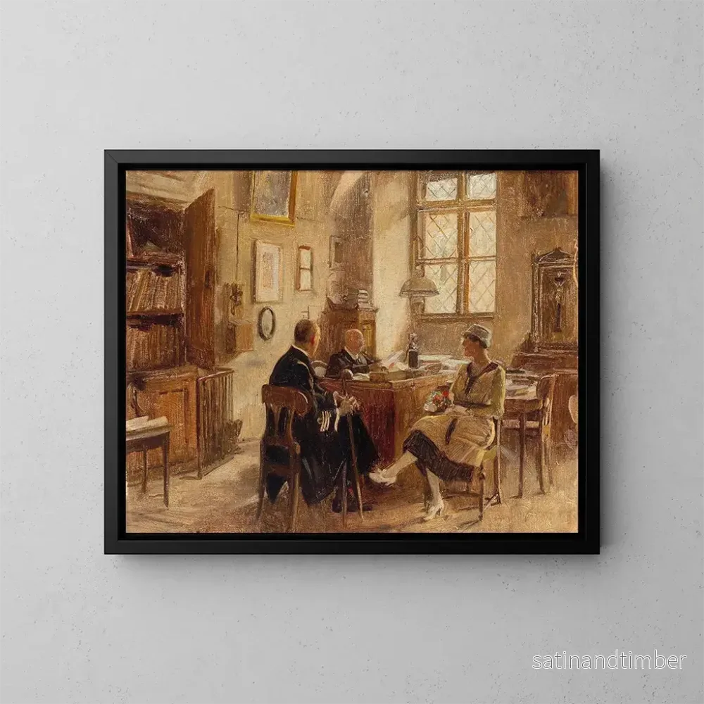 Reproduktion av målningen vid prästhuset - Hans Temple