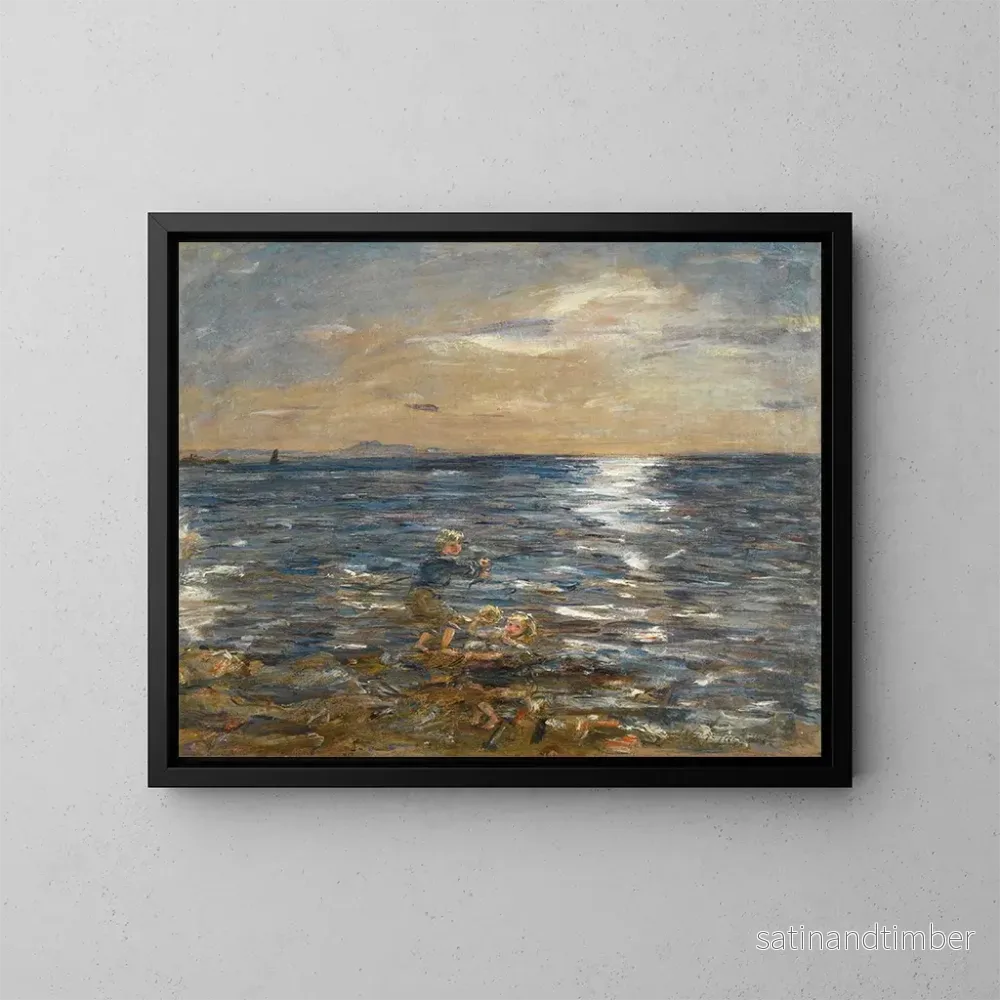 Reproduktion av målningen Fiske från klipporna vid Port Seton – William Mctaggart Reproduktion av målningen Fiske från klipporna vid Port Seton – William Mctaggart