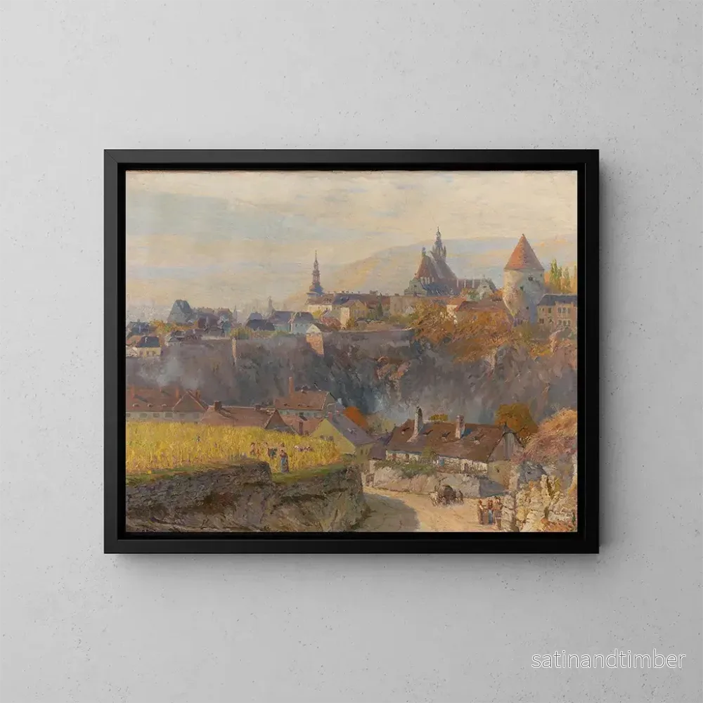Reproduktion av målningen Vue de Krems dans la Wachau - Gustav Bamberger