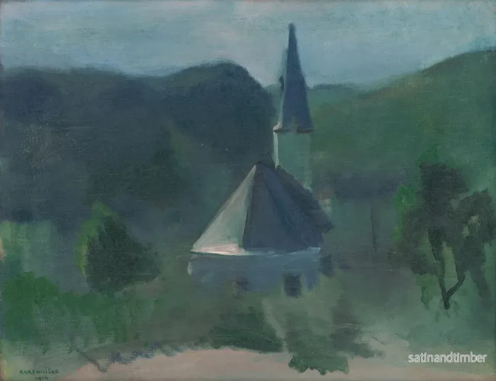 Reproduktion av målningen av kyrka nära Jasov - Rudolf Kremlička - Bild 2