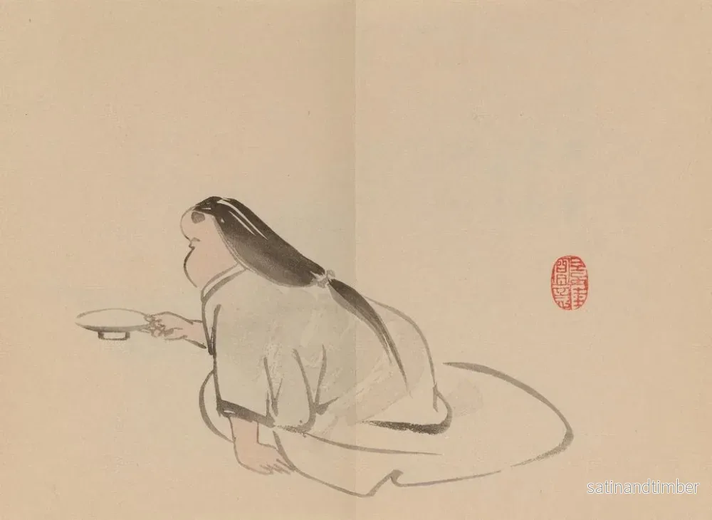 Reproduktion av målningen Keinen shugajō Pl73 - Imao Keinen - Bild 2
