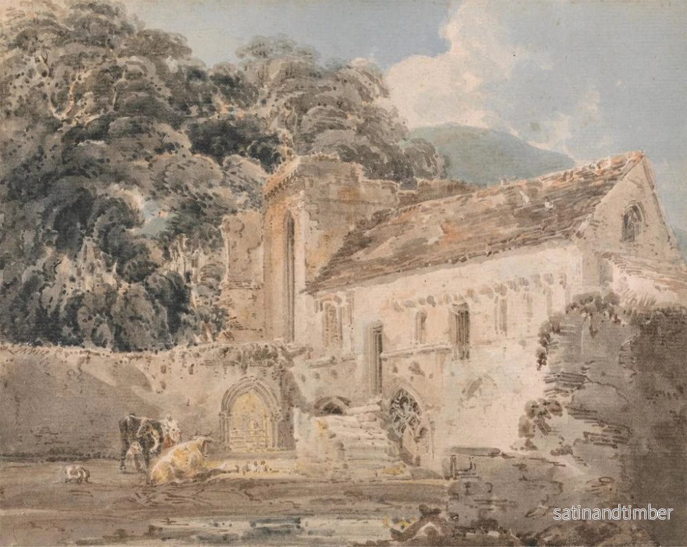 Reproduktion av målningen av Abbaye de Valle Crucis, Denbighshire - Thomas Girtin - Bild 2