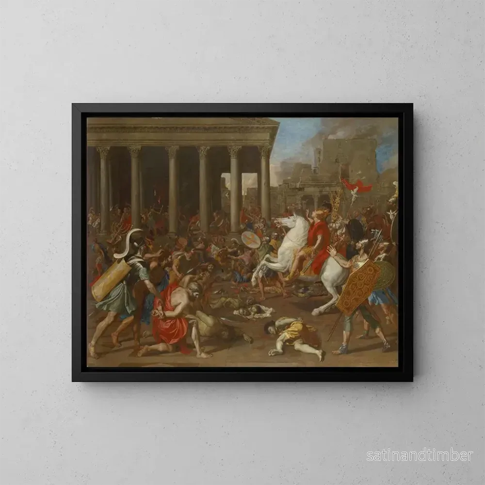 Reproduktion av målningen La conquête de Jérusalem par l'empereur Titus - Nicolas Poussin