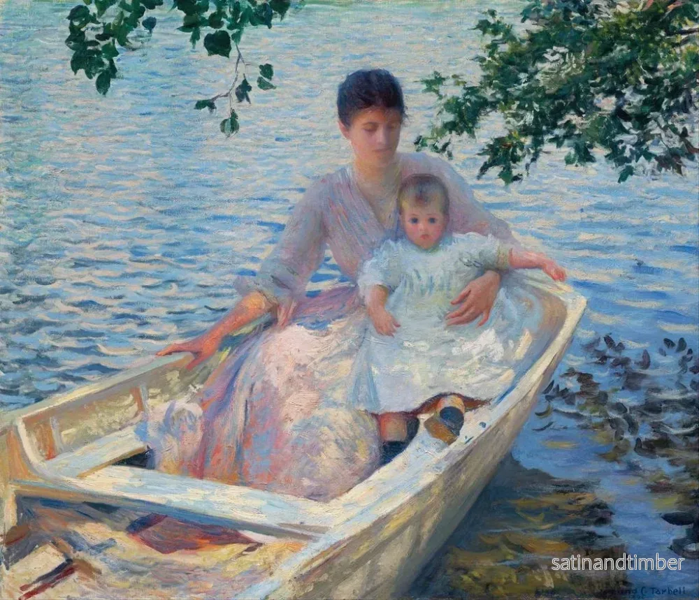 Reproduktion av målningen Mor och barn i en båt - Edmund Charles Tarbell - Bild 2