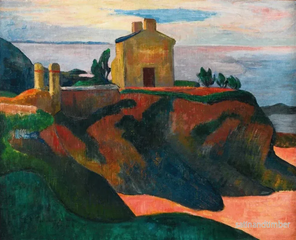 Reproduktion av målningen La Maison du Pandu - Paul Gauguin - Bild 2
