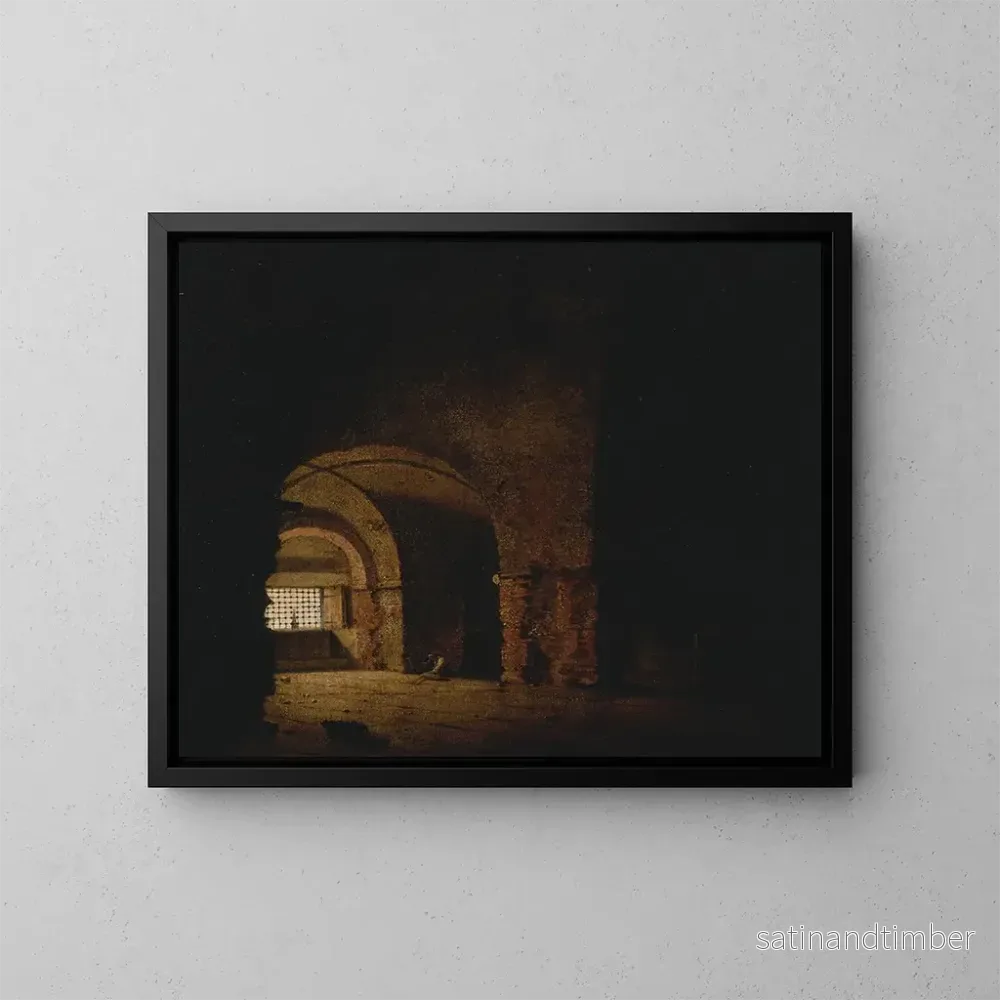 Reproduktion av målningen Le Prisonnier - Joseph Wright de Derby