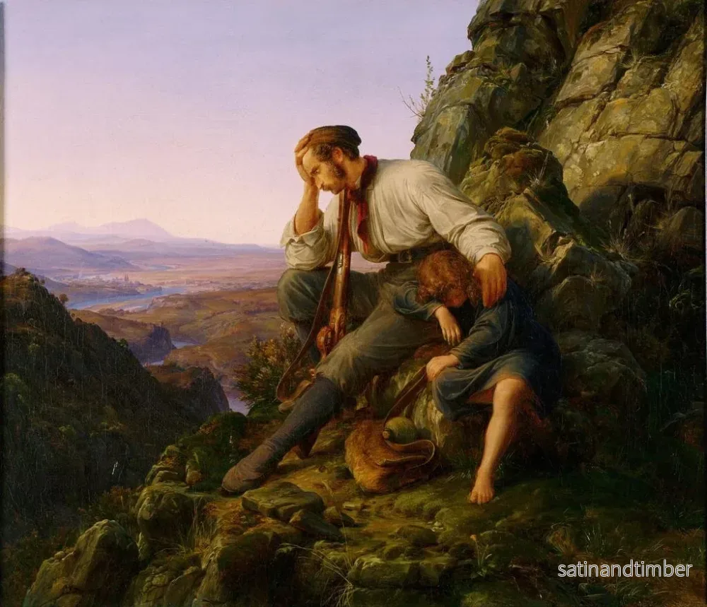 Reproduktion av målningen Le voleur et son enfant - Karl Friedrich Lessing - Bild 2