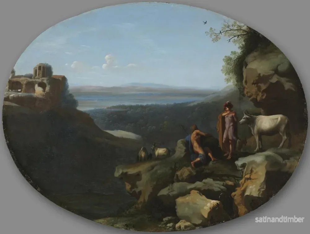 Reproduktion av målningen Mercure et Argus dans un paysage - Dirck van der Lisse - Bild 2