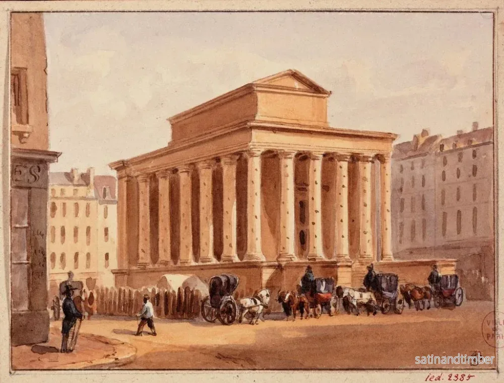 Reproduktion av målningen Monument expiatoire levant la mémoire du duc de Berry à l'emplacement de l'ancien Opéra - Auguste Sébastien Bénard - Bild 2