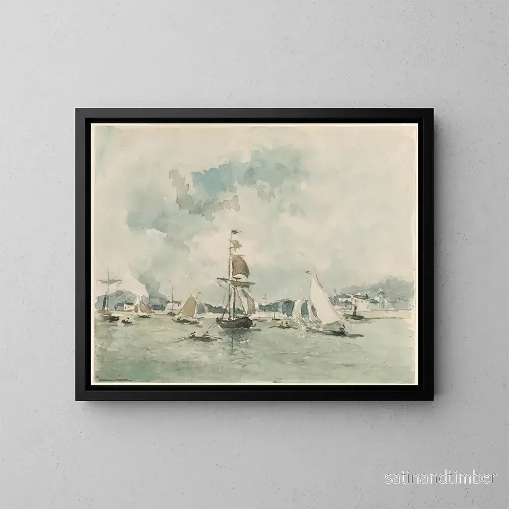 Reproduktion av målningen Le port de Honfleur - Johan Barthold Jongkind