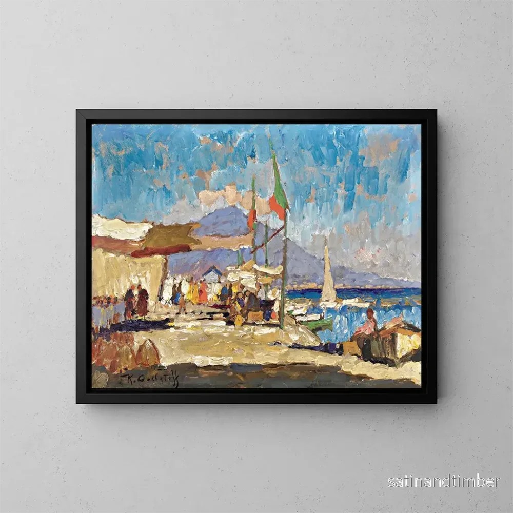 Reproduktion av målningen Vue de Naples - Konstantin Ivanovich Gorbatov