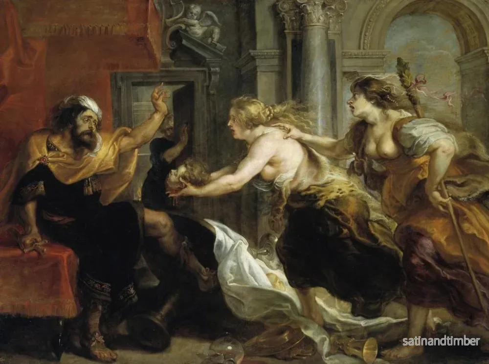 Reproduktion av målningen Térée konfronteras med sin sons huvud Itylus - Peter Paul Rubens - Bild 2