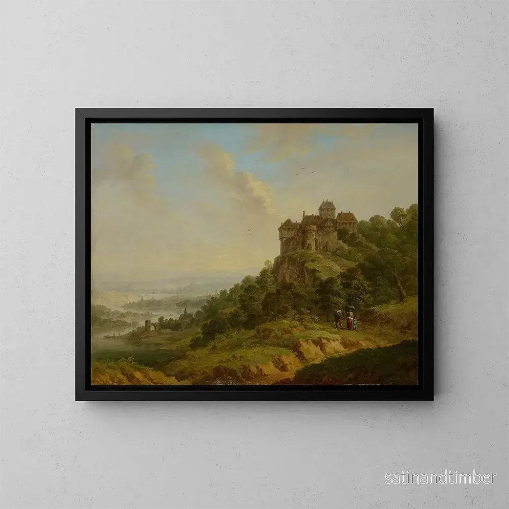 Reproduktion av målningen Landskap med slott – Christian Georg Schütz l’Ancien Reproduktion av målningen Landskap med slott – Christian Georg Schütz l’Ancien
