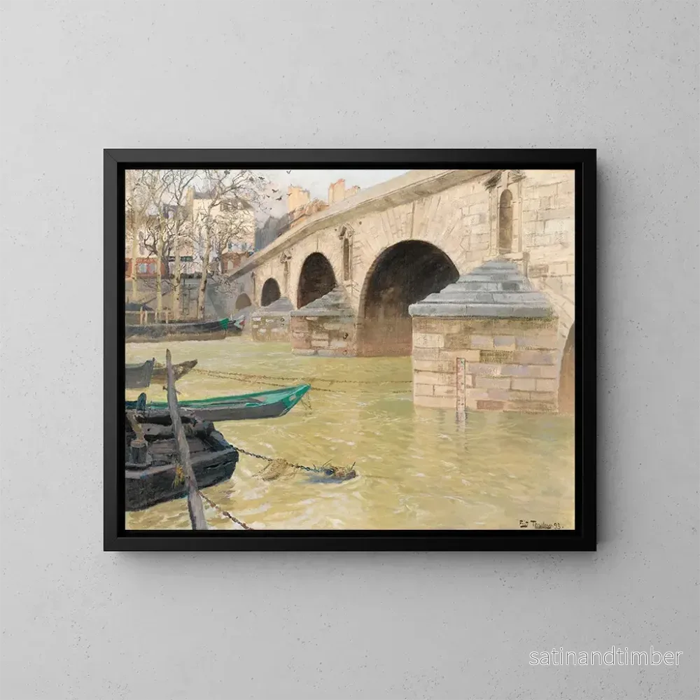 Reproduktion av målningen Le pont Marie à Paris - Frits Thaulow