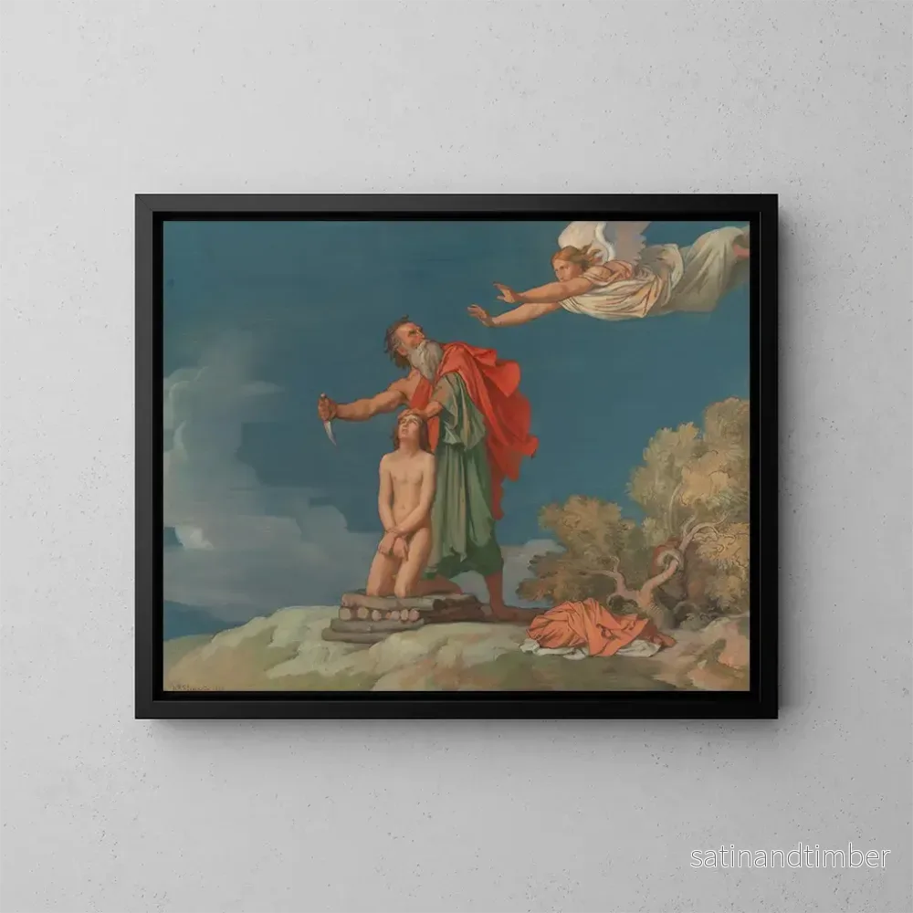 Reproduktion av målningen Le Sacrifice d'Isaac - Jean-Hippolyte Flandrin