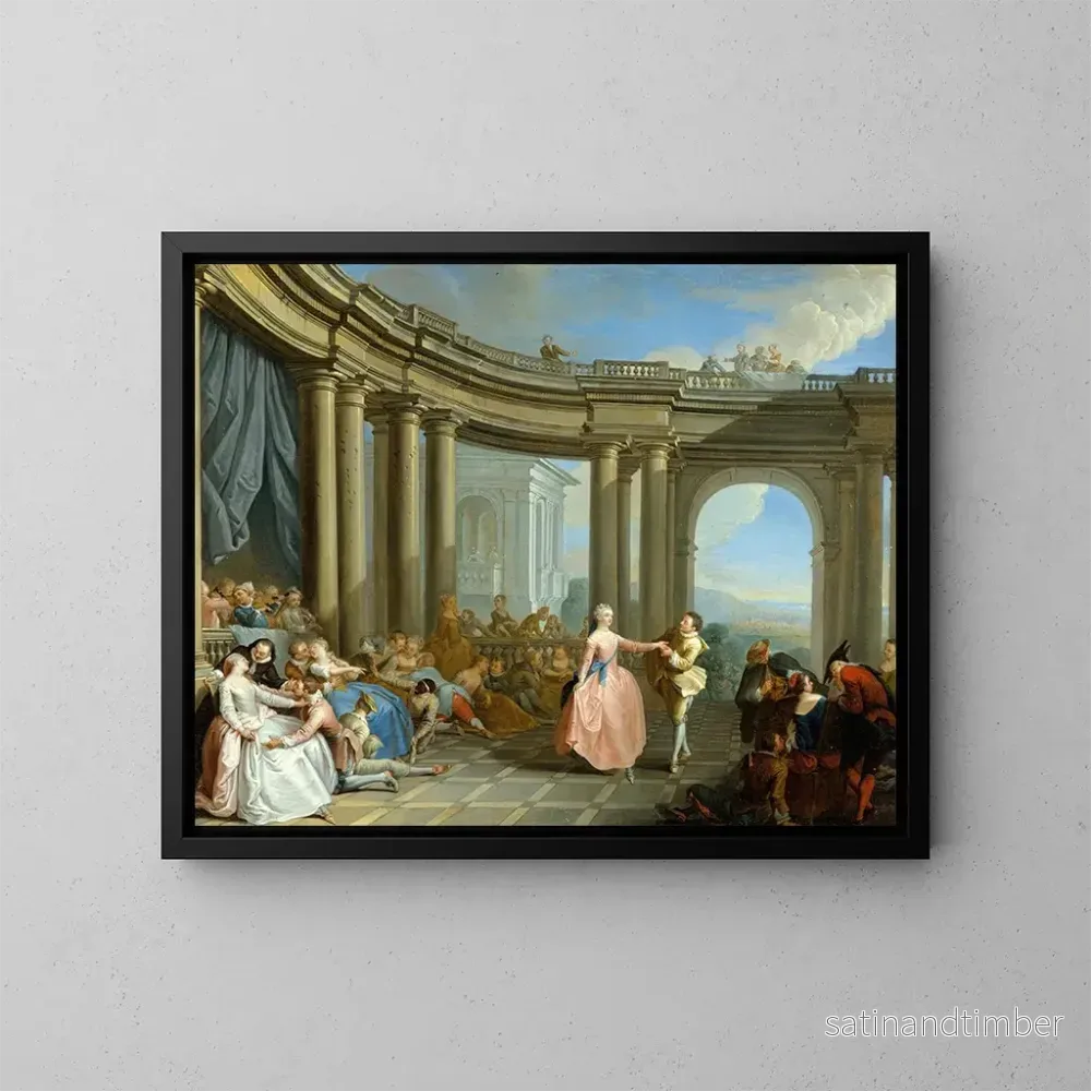 Reproduktion av målningen Le menuet - Sébastien Leclerc le Jeune