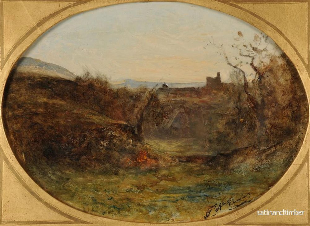 Reproduktion av målningen Champfond à Crémieu - François-Auguste Ravier - Bild 2