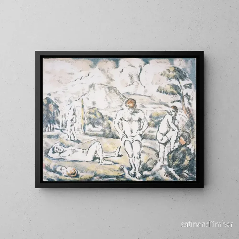 Reproduktion av målningen Les Baigneurs – Paul Cézanne Reproduktion av målningen Les Baigneurs – Paul Cézanne