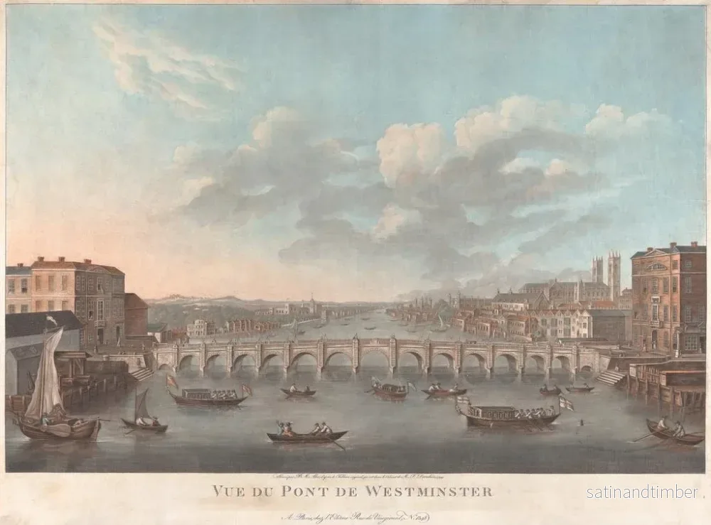 Reproduktion av målningen Vue du pont de Westminster - Pierre Michel Alix - Bild 2