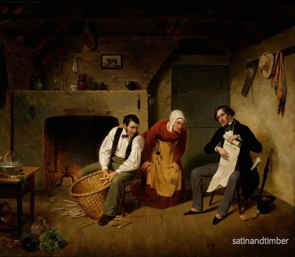 Reproduktion av målningen Le Spéculateur - Francis William Edmonds - Bild 2