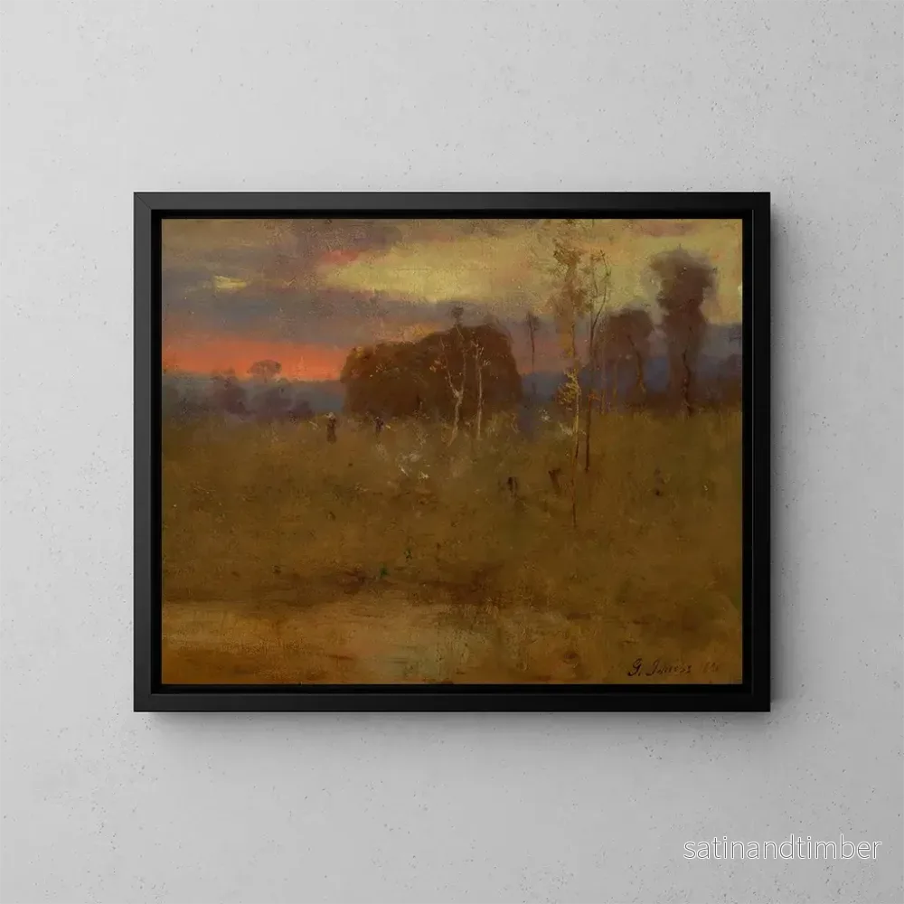 Reproduktion av målningen Ljus av kvällen över prärien - George Inness