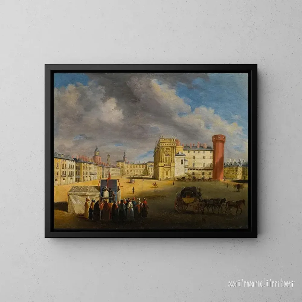Reproduktion av målningen Turin, vy av Piazetta Reale - Giuseppe Canella