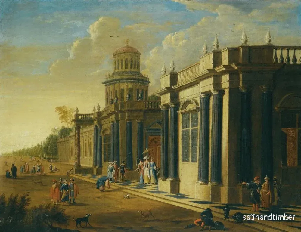 Reproduktion av målningen Eleganta figurer i orientalisk kostym nära ett palats - Jacob Peeters - Bild 2