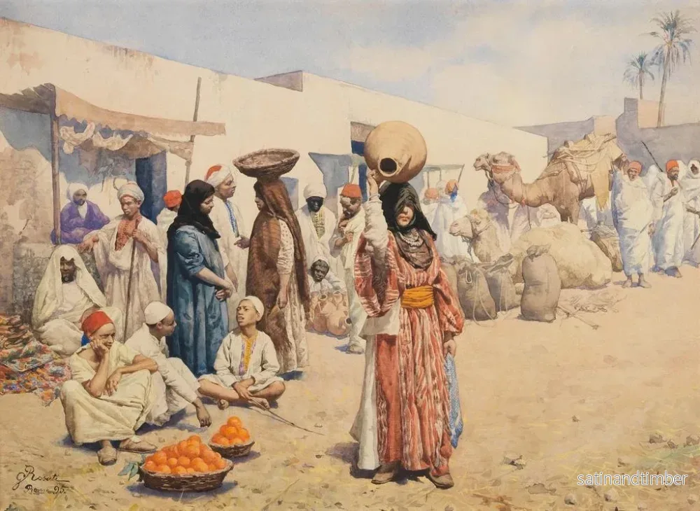 Reproduktion av målningen Les vendeurs d'oranges - Giulio Rosati - Bild 2