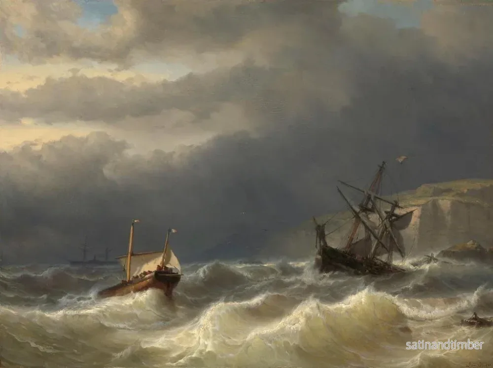 Reproduktion av målningen Tempête dans le détroit de Douvres - Louis Meijer - Bild 2