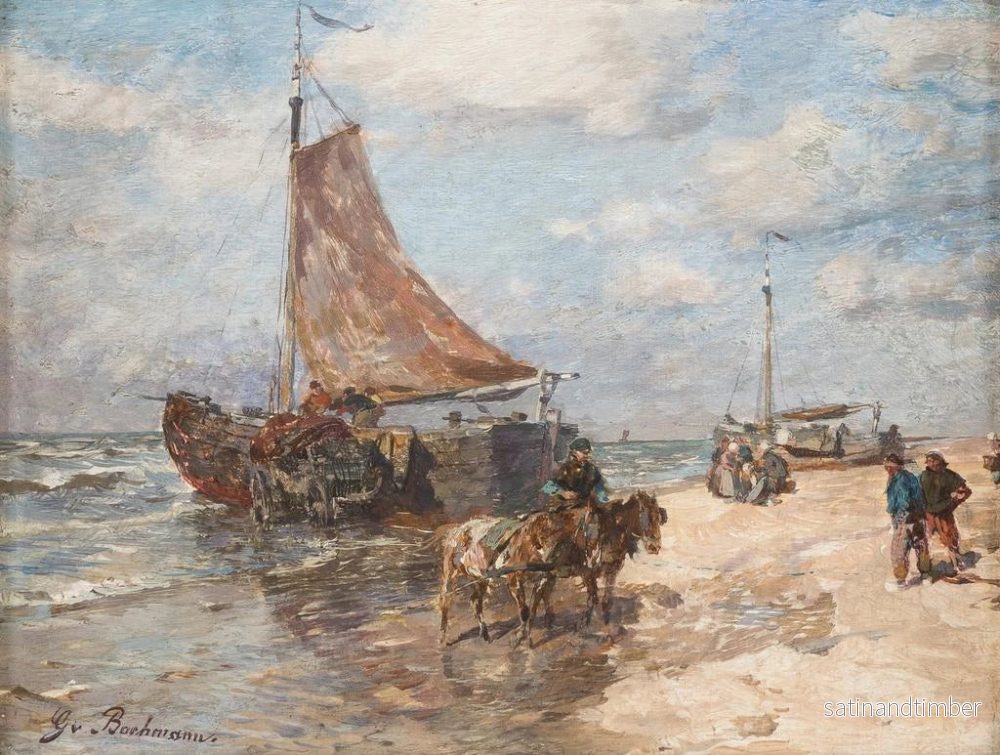 Reproduktion av målningen Fiskare på stranden i Katwiyk - Gregor von Bochmann - Bild 2