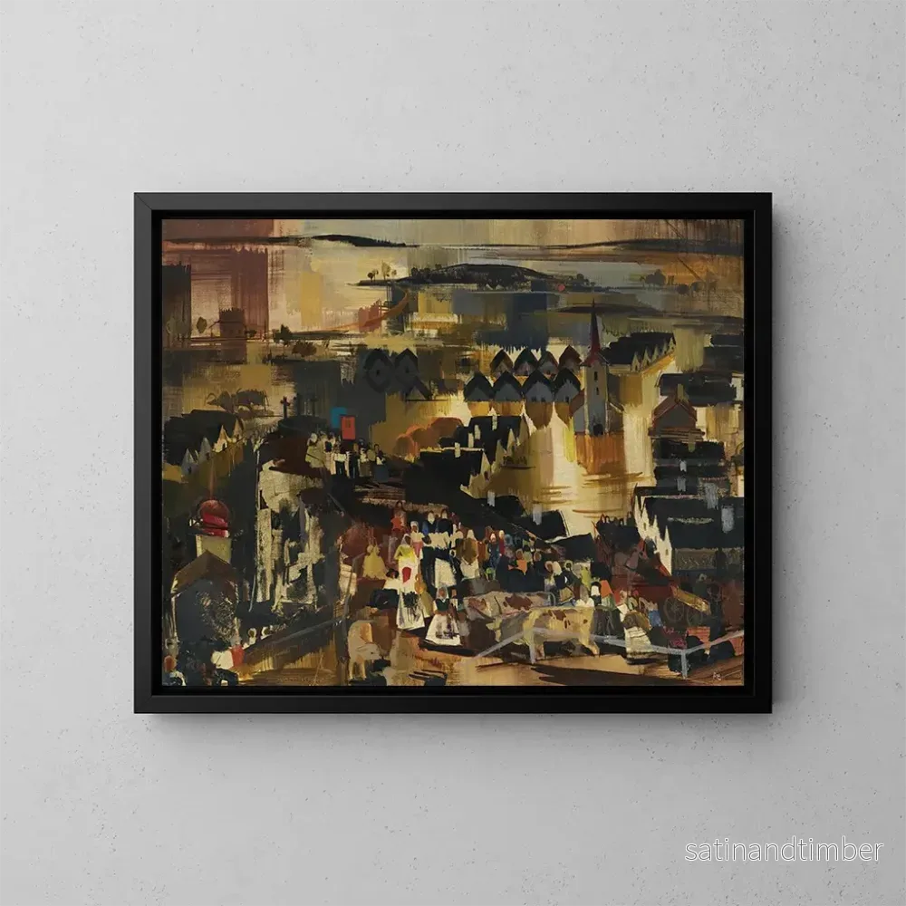 Reproduktion av målningen Flodvåg - Vilmos Aba-Novák