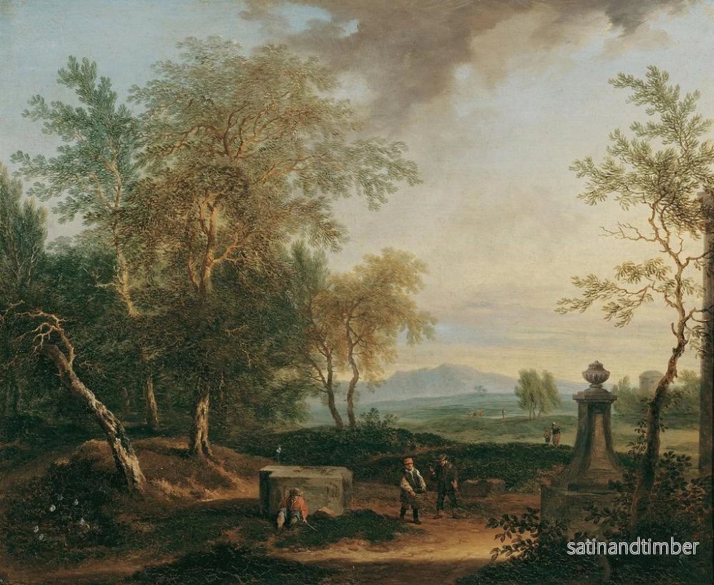 Reproduktion av målningen Landskap med piedestal - Christian Hilfgott Brand - Bild 2